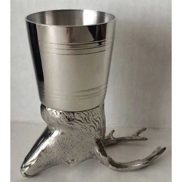 Vintage Pinder Brothers Jagermeister
Stag Head English Pewter Measure Cup - Picture 1 of 5